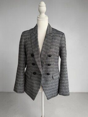 EXPRESS Black White Boucle Blazer Jacket Size 6 NEW NWT